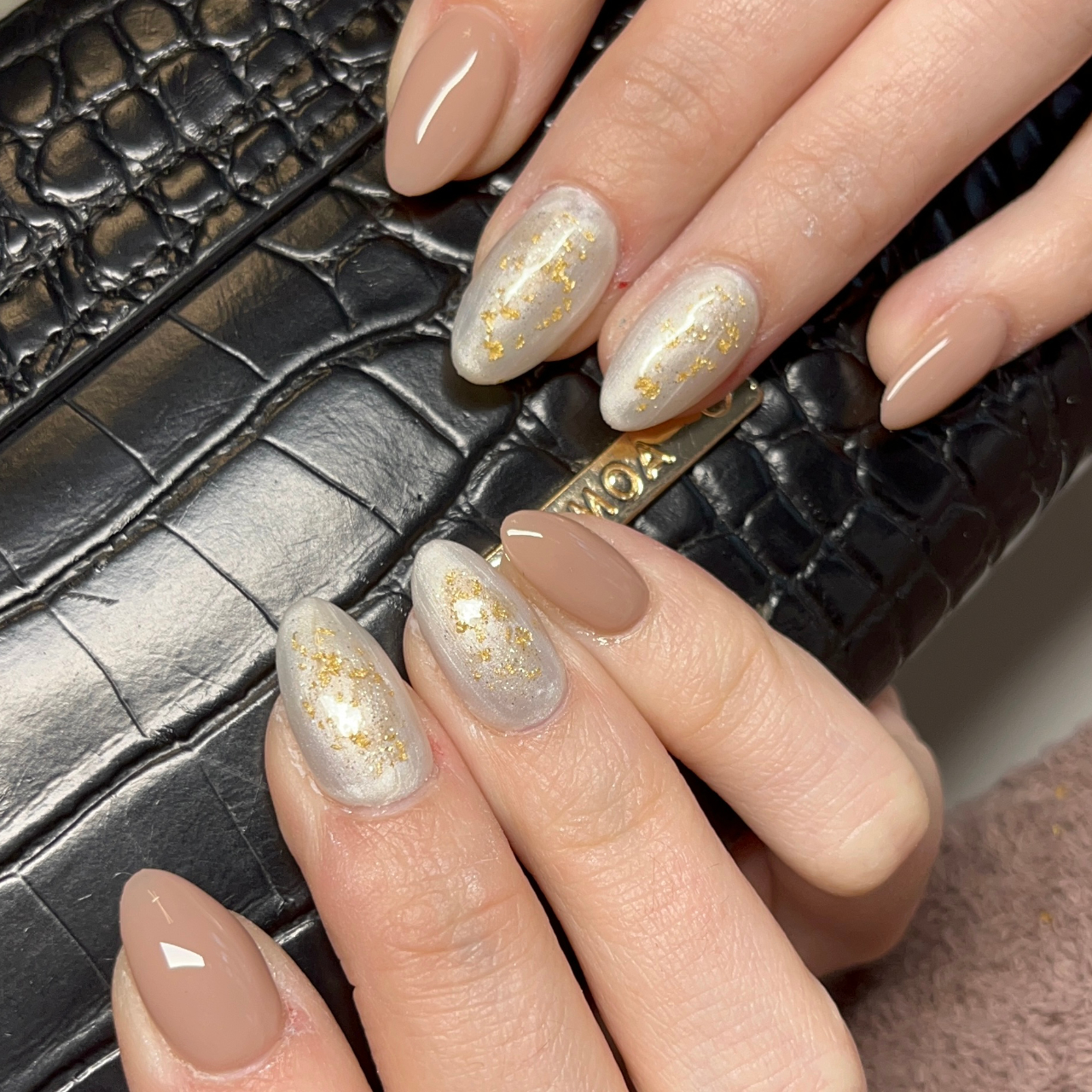 Gel X Paillettes gris