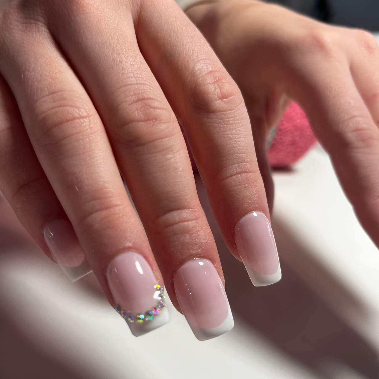 Gel X French Sticker — nail art